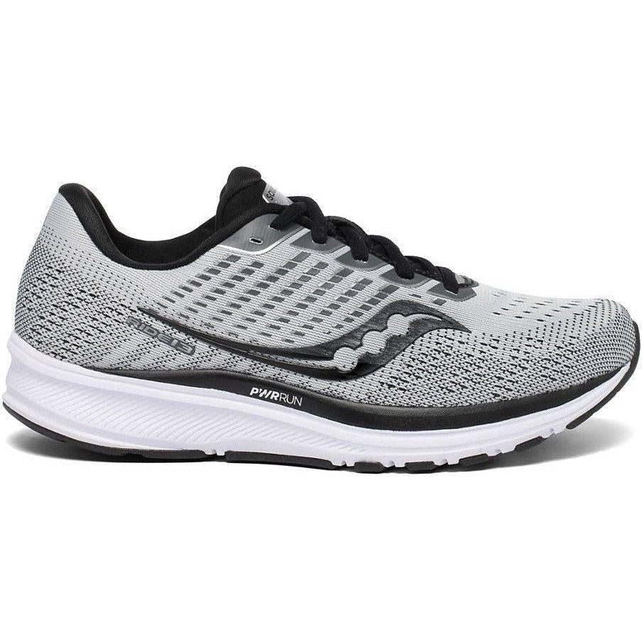 Women's Saucony Ride 13, Alloy/Black, 8.5 D Wide
