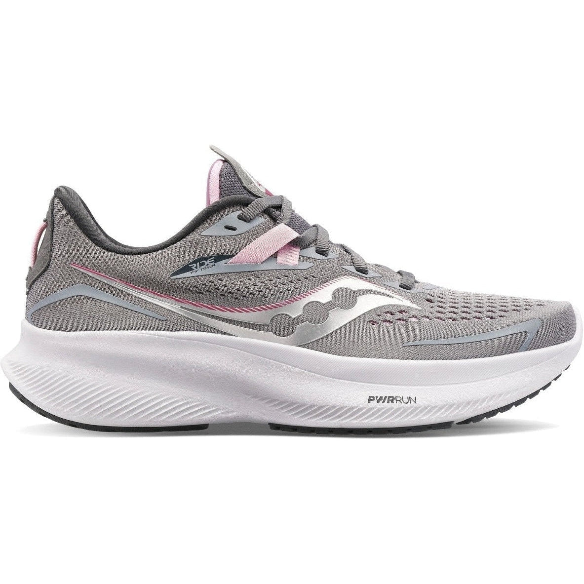 Women's Saucony Ride 15, Alloy/Quartz, 8 D Wide