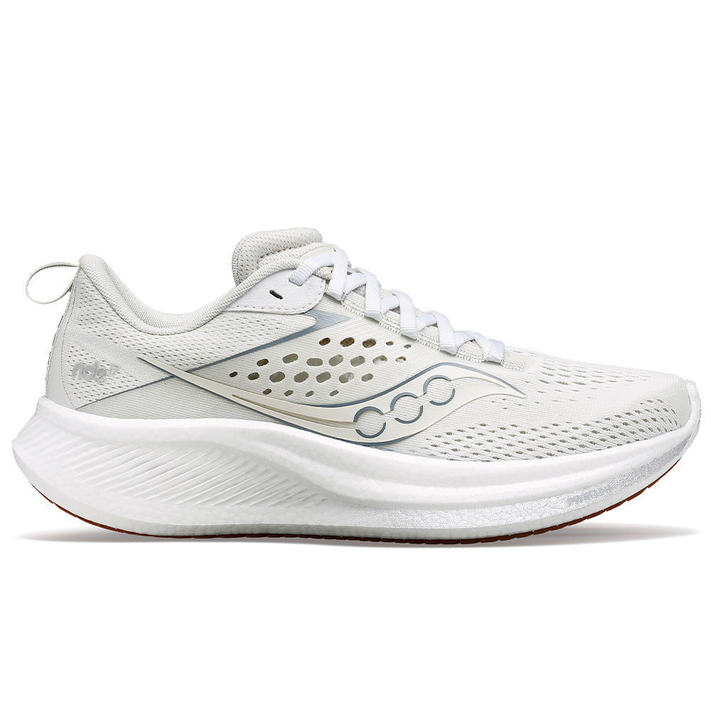 Women's Saucony Ride 17, Pearl/Gum, 8 B Medium